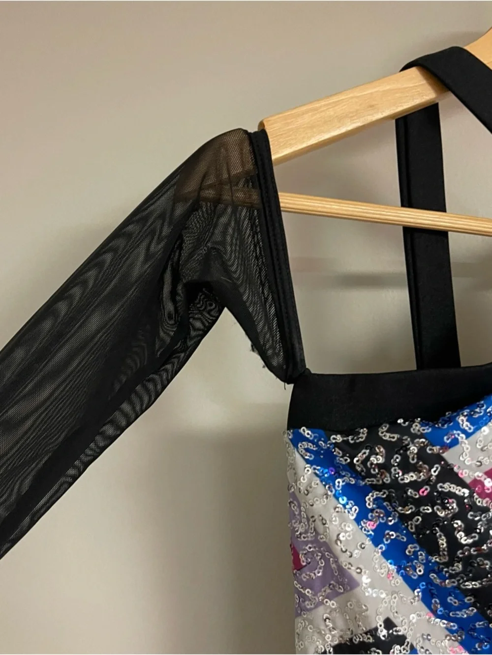 WEISSMAN Solo Dance Costume Girls Small Adult SA Sequin Fringe Leotard Tap Jazz